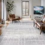 Vamcheer Alfombra Antideslizante Moderna Geométrica Imitación Cachemira