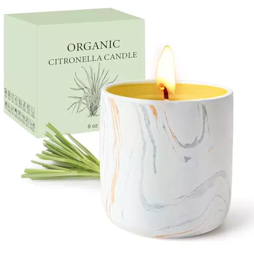 Vela de Citronela 100% Natural para Exteriores - Aromáticas y Decorativas