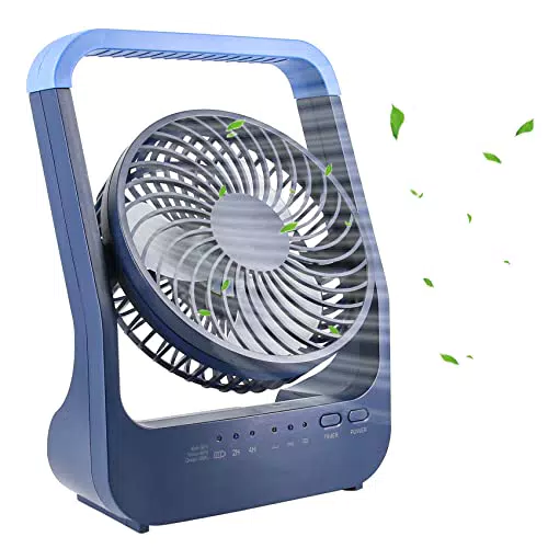Ventilador de Mesa USB 6" Portátil con 3 Velocidades y Temporizador