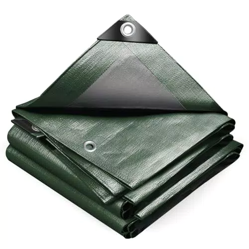 VOUNOT Toldo Impermeable Exterior PE Reforzado con Ojales de Acero Inoxidable