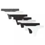 Women'secret Pack 7 Tangas algodón Lisas y Estampadas B&W