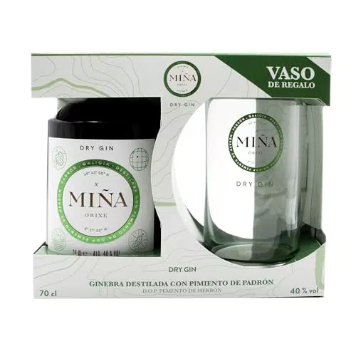A Miña Orixe Ginebra Premium con vaso regalo