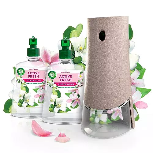 Air Wick Spray Automático Sin Aerosol, Ambientador Hogar Fragancia Flor de Jazmín