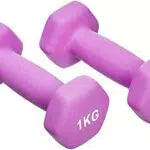 Amazon Basics - Mancuernas de neopreno con soporte para entrenamiento