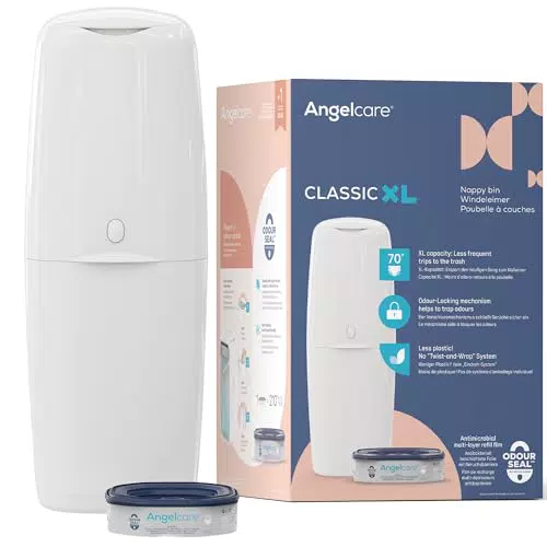 Angelcare Cubo de Pañales Classic XL con Cartucho de Recarga Octogonal