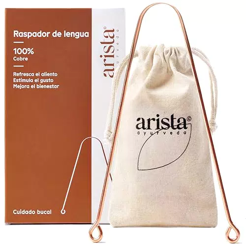 Arista Raspador de Lengua Ayurveda - Limpiador Bucal contra el Mal Aliento