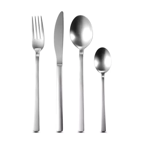 Bergner Cubertería de Acero Inoxidable, Diseño Cromado Mate