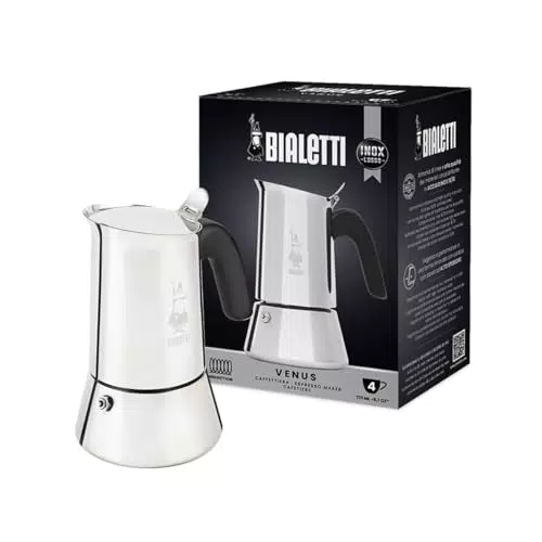 Cafetera Italiana Bialetti Venus de Inducción, Acero Inoxidable, 10 Tazas