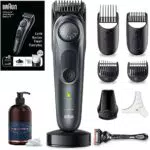 Braun Series 7 Recortadora de Barba ProBlade BT7441 + Gel Gillette para Hombre 350 ml