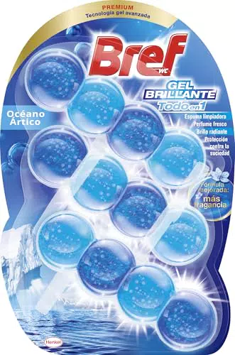 Bref Gel Brillante Todo en 1 - Cesta para limpieza del WC y frescor duradero