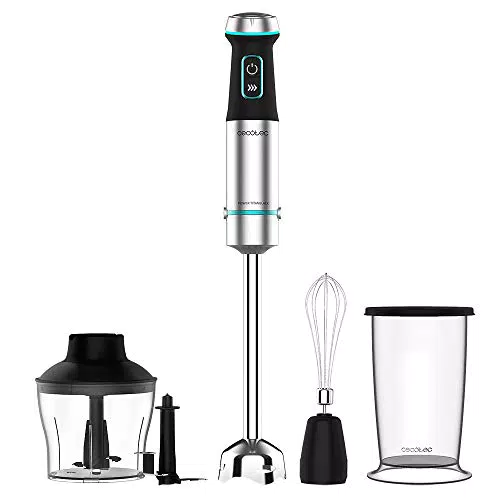 Cecotec Batidora de mano Power TitanBlack 1200 XL con cuchillas de 4 hojas
