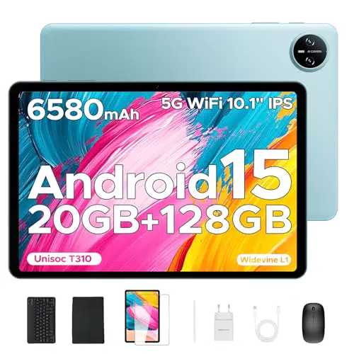 DOOGEE Tab A9 Pro - Tablet Android 15" con Teclado, 16GB RAM, 128GB ROM, WiFi5