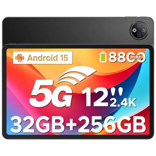 DOOGEE V Pad Tableta 12” 5G Android 15, Mediatek 7050, 256GB, 2.4K IPS, Face ID