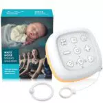 eSynic Máquina de Ruido Blanco Portátil para Bebés con Luz Nocturna y 24 Sonidos Relajantes