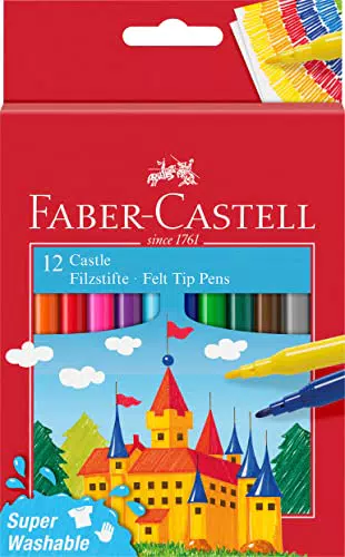 Faber-Castell 554202 - Estuche Cartón con 24 Rotuladores Escolares