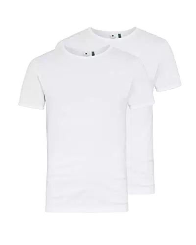 G-STAR Para Hombre Paquete De Dos Camisetas Base, Blanco