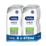 Sanex Gel de Ducha Men Skin Health Active Fresh 6 en 1 0% Sulfatos
