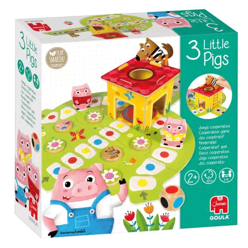Goula Juego de Mesa Educativo "Los 3 Cerditos" para Niños a Partir de 2 Años