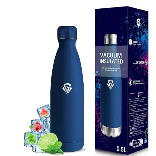 Grsta Botella de Agua Acero Inoxidable Aislante, a Prueba de Fugas, Ideal para Viajar