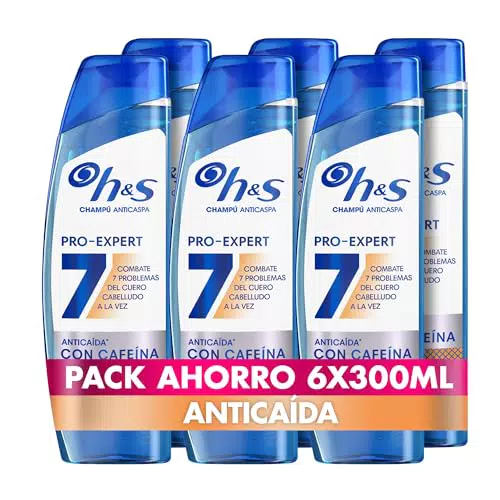H&S Pro-Expert Champú Anticaspa y Anticaída con Cafeína para el Cuero Cabelludo