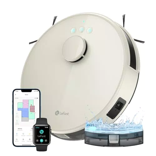 Lefant M330 Pro Robot Aspirador 3 en 1 con mapeo, 5000Pa, WiFi y Alexa