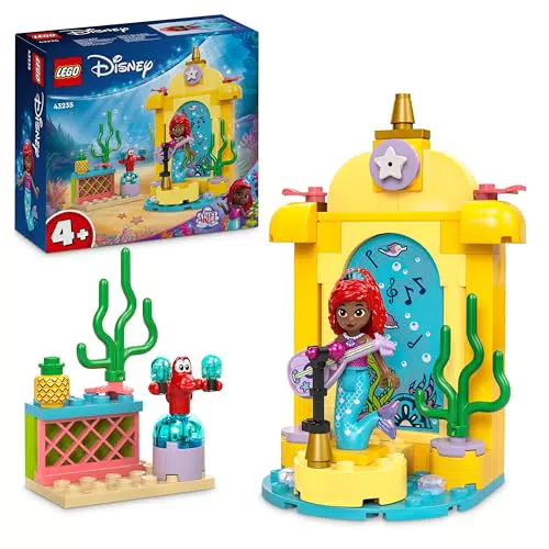 LEGO Princess Musical de Ariel - Juguete de Construcción con Mini Muñeca y Sebastián