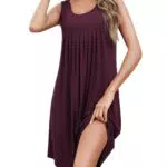 Litherday Camisón de Mujer Sin Mangas de Algodón para Verano