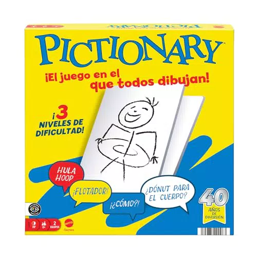 Mattel Games Pictionary - Juego de mesa familiar para noches de diversión