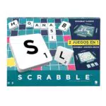 Mattel Games Scrabble 2 en 1 - Juego de mesa familiar de palabras cruzadas