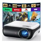 HAPPRUN Mini Proyector 4K Bluetooth 5.1 Portátil Compatible con TV Stick y Laptop