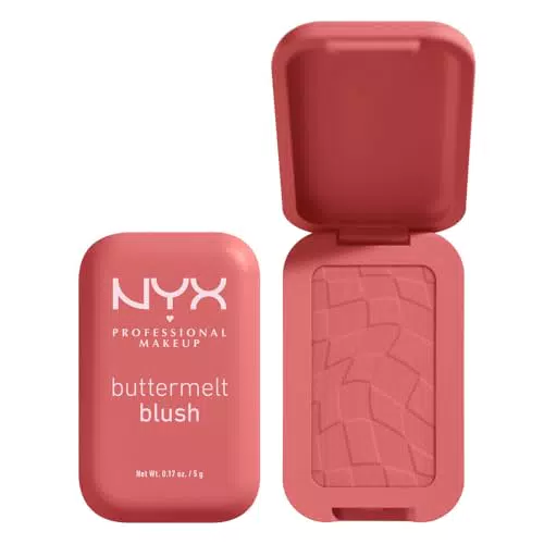 NYX PROFESSIONAL MAKEUP Rubor en polvo Buttermelt, fórmula vegana, 12 horas de duración