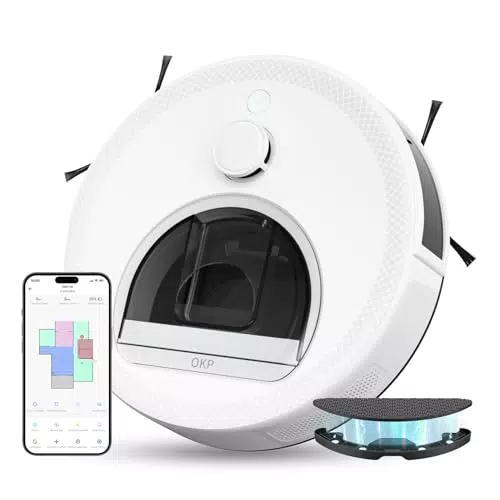 OKP L6 Robot Aspirador con navegación láser, 6000Pa y control por App/Alexa