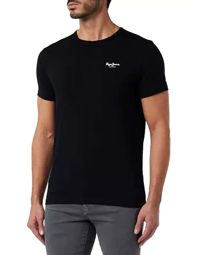 Pepe Jeans Original Basic 3 N Camisetas, Negro, M para Hombre