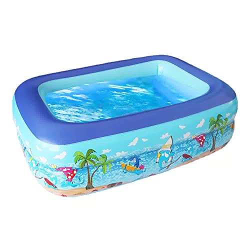 Summer Piscina Inflable Infantil Redonda para Jardín y Aire Libre