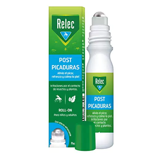 Relec Roll-On Anti-Picaduras, Alivio Efectivo de Picor por Insectos y Plantas
