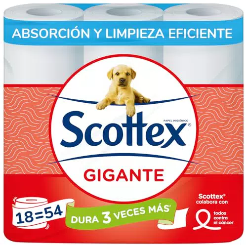 Scottex Papel Higiénico Seco para un uso diario y cómodo