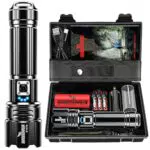 Shadowhawk Linterna LED Táctica 500000 Lúmenes Recargable USB Impermeable IPX67