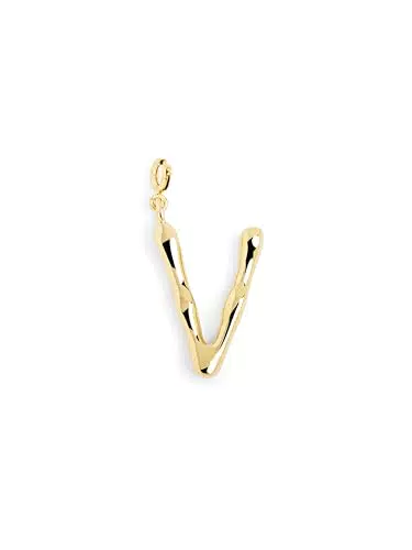 Singularu Charm Letter XL - Colgante Inicial de Latón Baño de Oro 18 Kt.