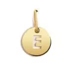 SINGULARU - Colgante Inicial en Plata de Ley 925 con Baño de Oro 18 Kt.