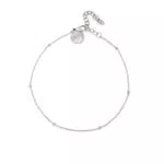Singularu Tobillera Dots de Acero para Mujer - Pulsera Elegante y Moderna