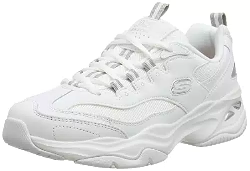 Skechers D'Lites 4.0 Fresh Diva, Zapatillas Mujer, White/Gray