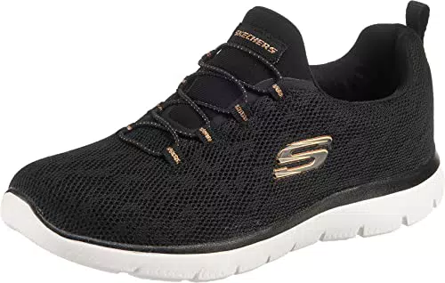 Skechers Summits Leopard Spot, Zapatillas Mujer, Navy/Hot Pink