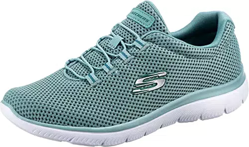 Skechers Summits - Zapatillas para Mujer de Malla con Detalles Blancos