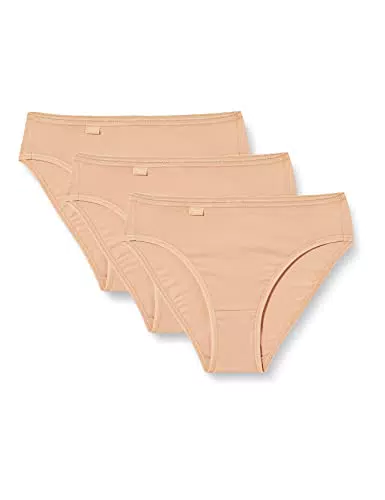 sloggi 24/7 Cotton Tai C3P, Slip, Mujer, Marrón, 42 ES