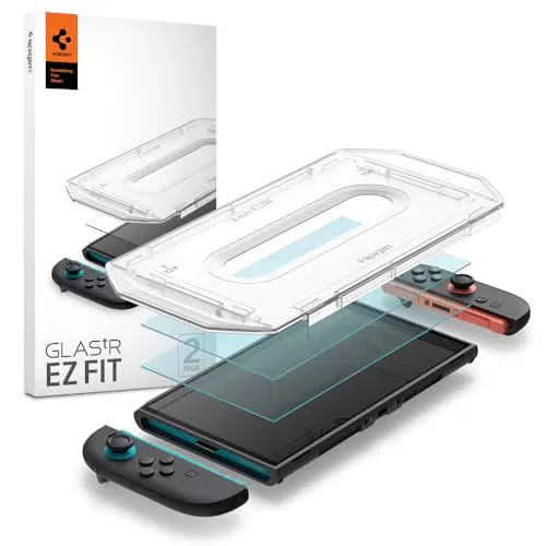 Spigen Glas.tR EZ Fit Protector de Pantalla para Nintendo Switch - Dureza 9H