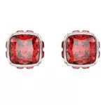 Swarovski Pendientes de botón Birthstone Julio con baño de rodio