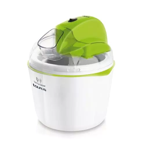 Taurus Tasty & Cream - Heladera eléctrica 1,5 litros con bol extraíble y mezcladora