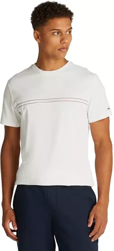 Tommy Jeans Camiseta de Manga Hombre Slim Entry Graphic tee con Cuello Redondo