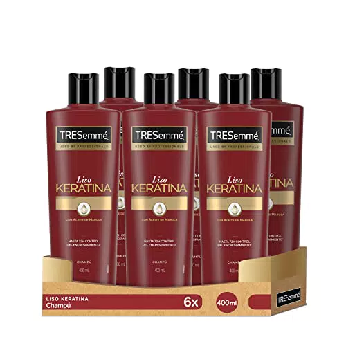 TRESemmé Champú Liso Keratina para cabello encrespado o dañado con aceite de Marula