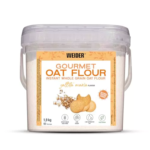 Weider Harina de Avena Integral Gourmet - Fuente de Proteína y Bajo Azúcar